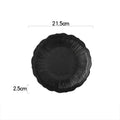 Axyaa Flower Striped Ceramic Plate Set.