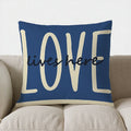 Axyaa Blue Hydrangea & Home Sweet Home Pillow Cover for Sofa, Bedroom, Car