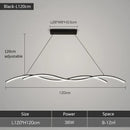 Axyaa Wave LED Pendant Lights for Dining Room Bar Chandeliers - Modern Minimalist Hanging Lamps