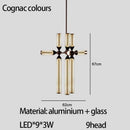 Axyaa Glass Tube Pendant Light for Home LED in Minimalist Design