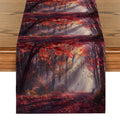 Axyaa Autumn Forest Sunshine Table Runner for Dining Room