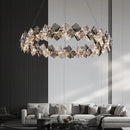 Axyaa Crystal Stair Chandelier Light - Modern Indoor LED Ceiling Lamp