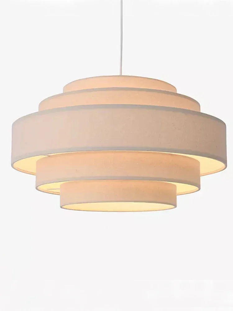 Axyaa White Fabric Pendant Light Japan Cloth Chandelier