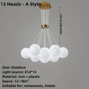 Axyaa Moon LED Bubble Chandelier: Modern 3D Printed Lighting for Living Room & Restaurant