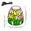 Axyaa Tulips Night Light Lamp with Stained Glass Shade