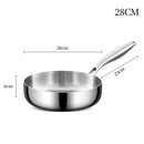 Axyaa 304 Stainless Steel Non-stick Frying Pan Wok for Gas Stove Induction Saucepan