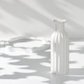 Axyaa White Ceramic Vase - Nordic Classic Decor for Living Room & Dining Room