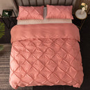 Axyaa 3D Flower Duvet Cover Set, Reversible Quilt Covers + Pillowcase, Solid Color, Home Bedding Essentials