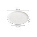 Axyaa Circular Ceramic Hammer Pattern Shallow Plate - Pure White Specialty Tableware