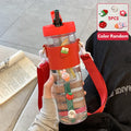 Axyaa 800ML Straw Water Bottle - Portable Infuser Filter for Juice & Bubble Tea