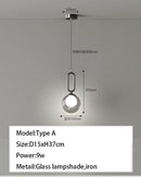 Axyaa Modern Black LED Pendant Chandelier for Bedroom and Living Room