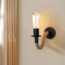 Axyaa Vintage Hemp Rope Wall Lamp E27 110V 220V Indoor Industrial Sconce