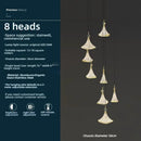 Axyaa Rotating Crystal Pendant Light for Staircase Luxe Ambiance