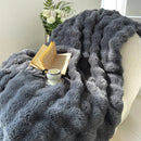 Axyaa Long Fur Rabbit Plush Blanket