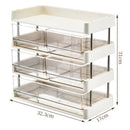 Axyaa 4 Tier Desktop File and Drawer Organiser for Living Room, Kitchen, and Skin Care