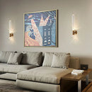 Axyaa Stainless Steel Glass Wall Lamp for Living Room and Bedroom