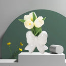 Ceramic Bowknot Vase for Flower Arrangement by Axyaa