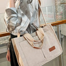 Axyaa Corduroy Shoulder Bag Multi-Pocket Handbag with Adjustable Strap