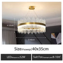 Axyaa Crystal Round Chandelier for Living Room, Bedroom, Dining Room
