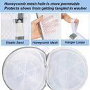 Axyaa Shoe Laundry Bag for Sneakers, Running Shoes, Bras - Honeycomb Mesh Zipper Bag