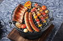 Axya Cast Iron Charcoal BBQ Stove Grill for Outdoor Home Cooking