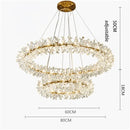 Axyaa Luxury Crystal Chandelier, Wall & Lobby Lamp Set
