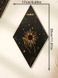 Axyaa Wooden Witchy Wall Pediments Moon Stars Sun Phases Snake Wall Decor