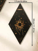 Axyaa Wooden Witchy Wall Pediments Moon Stars Sun Phases Snake Wall Decor