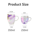 Axyaa Double Wall Glass Coffee Mug with Handles - Clear Milk Cup