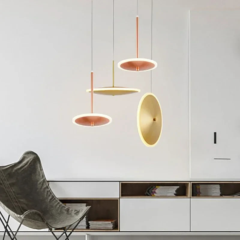 Axyaa Saucer Design Ceiling Chandelier Indoor Light Fixture for Living Room Bedroom Kitchen