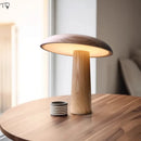 Axyaa Solid Wood Mushroom Table Lamp LED E14 for Study Bedroom