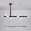 Axyaa Glass Ball LED Pendant Light Bean Chandelier for Kitchen Living Room