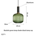 Axyaa Nordic Vintage Glass Pendant Lamp E27LED Bulb Bar Table Lamp
