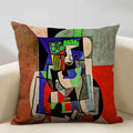 Pablo Picasso Abstract Art Cushion Cover 45x45cm Beige Linen Axyaa Brand