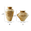 Axyaa Earthenware Golden Vase: Resin Handicraft Flower Arrangement Home Décor