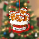 Axyaa Custom Family Gingerbread Christmas Ornament - Personalized Resin Decor