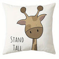 Axyaa Cartoon Animal Print Pillowcase for Living Room Decoration