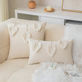 Axyaa Tufted Tassels Cushion Cover Cotton Linen Boho Throw Pillow for Home Decor