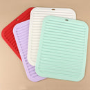 Axyaa Silicone Wave Pattern Drain Pad for Kitchen and Household - Heat-Resistant Non-Deformable Drain Pad