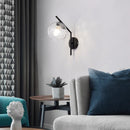 Axyaa Gold Glass Ball LED Wall Sconces for Bedroom Living Room Home Decor