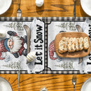 Axyaa Christmas Dwarf Snowflake Table Runner for Kitchen Dining Decor