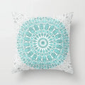 Axyaa Mint Green Geometric Animal Print Pillowcase for Home and Office Decor