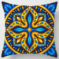 Colorful Geometric Flower Pillow Case by Axyaa: Simple Polyester Sofa Decorative Cover