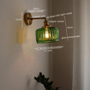 Axyaa Copper LED Wall Lights Modern Style Glass Wall Lamp