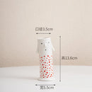 Axyaa Coral Duct Family Ceramic Vase - Handmade Floral Arrangement Home Decoration