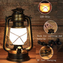 Axyaa Retro Rechargeable Lantern with Remote Control - Bronze LED Table Lamp