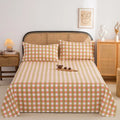 Axyaa Coarse Cloth Bed Sheet Queen Size Soft 100% Cotton Durable Breathable Naked Sleep