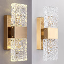 Axyaa Modern LED Corrugated Crystal Wall Lamps for Living Room, Bedroom, and Aisle Decor