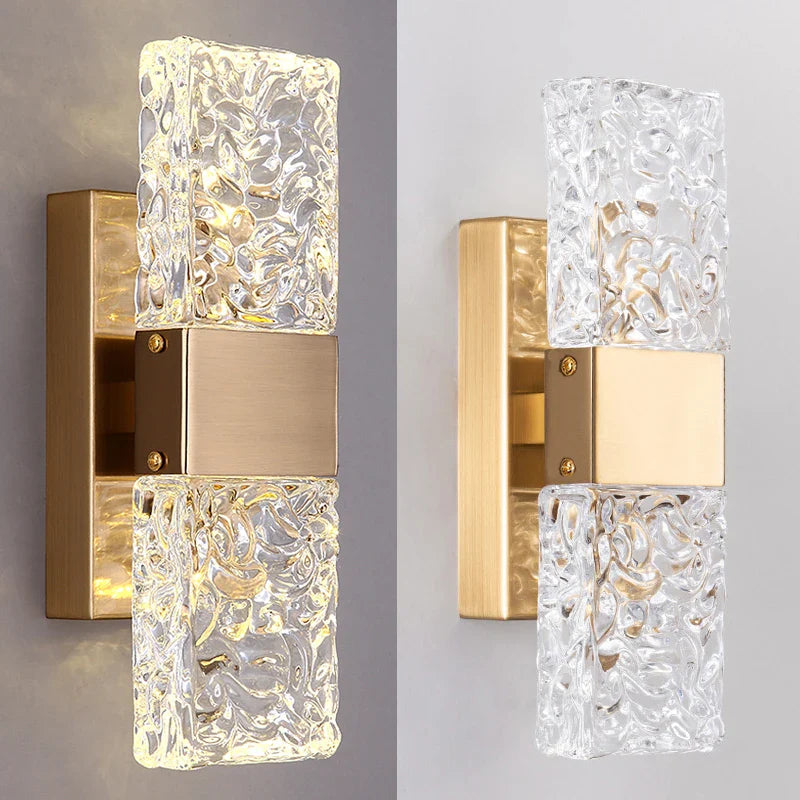 Axya Crystal LED Wall Lamps: Modern Lighting for Living Room, Bedroom, Aisle — Home Decor Luxe