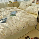 Axyaa Soft Skin-friendly Bedding Set with Duvet Cover, Bedsheet, Pillowcases
